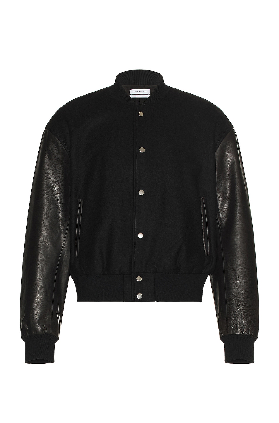 Image 1 of JOHN ELLIOTT Varsity Jacket in Black