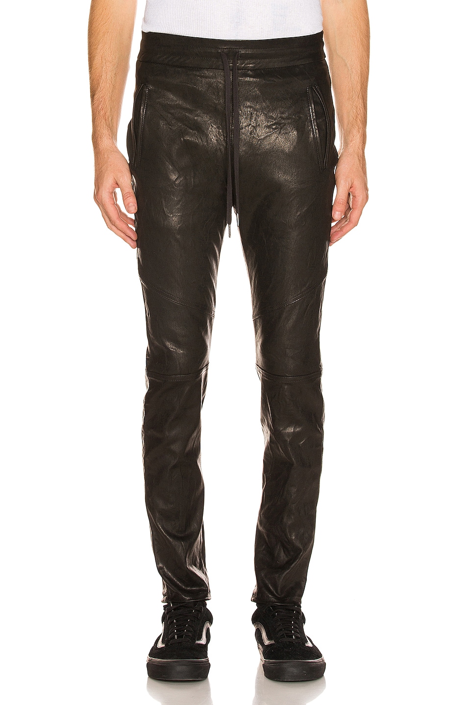 Image 1 of JOHN ELLIOTT Leather Escobar Pants in Black