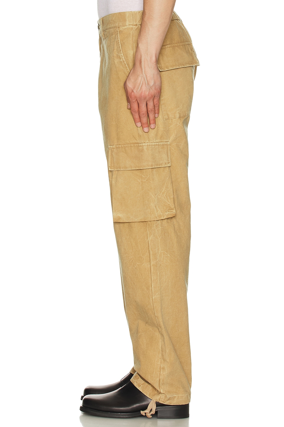 Image 1 of JOHN ELLIOTT Washed Corpus Cargo Pants in Desert