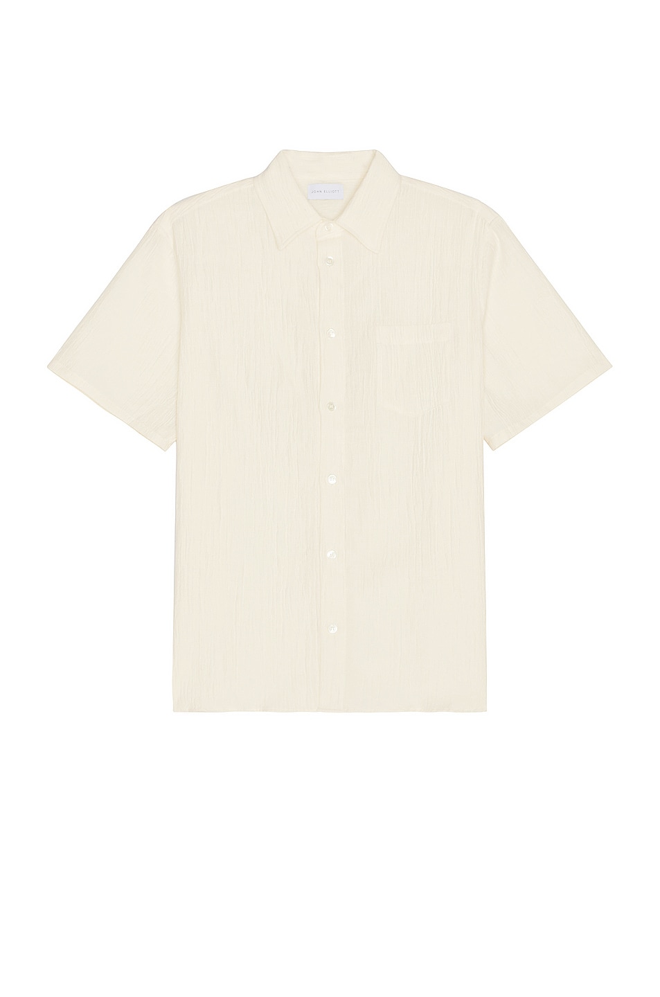 Image 1 of JOHN ELLIOTT Short Sleeve Cloak Button Up Shirt in Salt