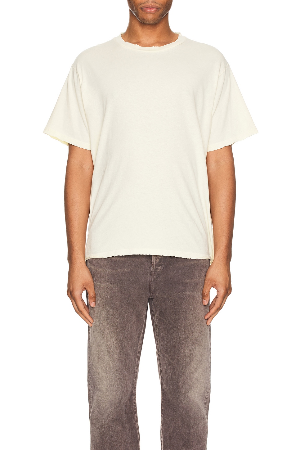 Image 1 of JOHN ELLIOTT Folsom Cropped Tee in Vintage White