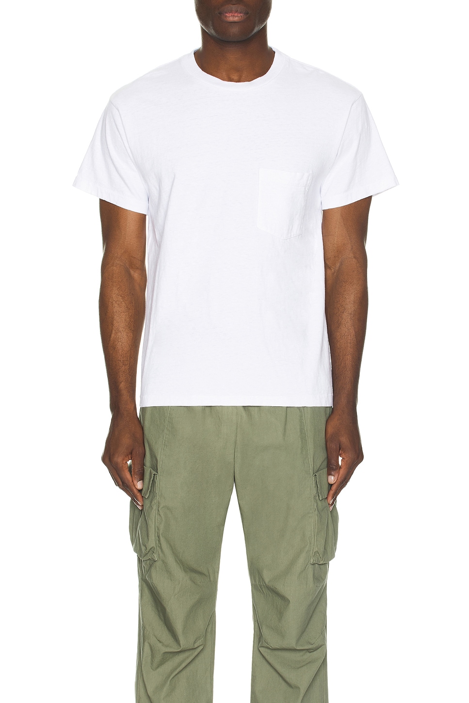 Image 1 of JOHN ELLIOTT Cropped Campus Pocket Tee in White