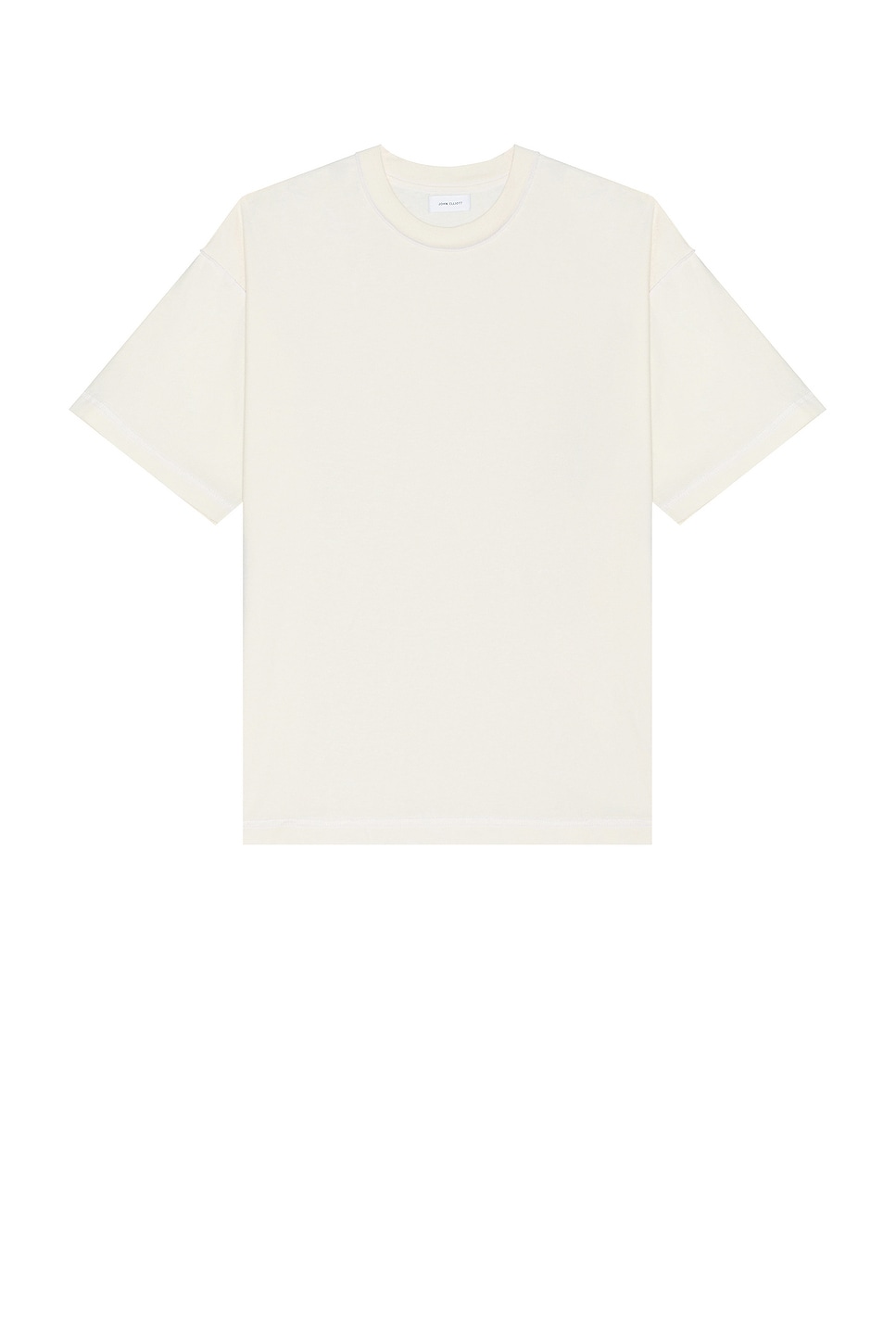 Image 1 of JOHN ELLIOTT Reversed Cropped Short Sleeve Tee in Salt