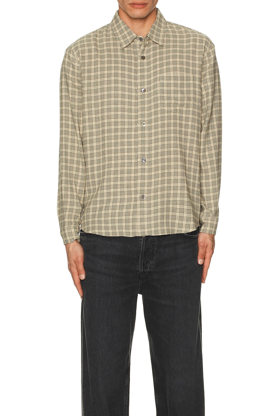 Image 1 of JOHN ELLIOTT Cloak Button Up Shirt in Prato Check
