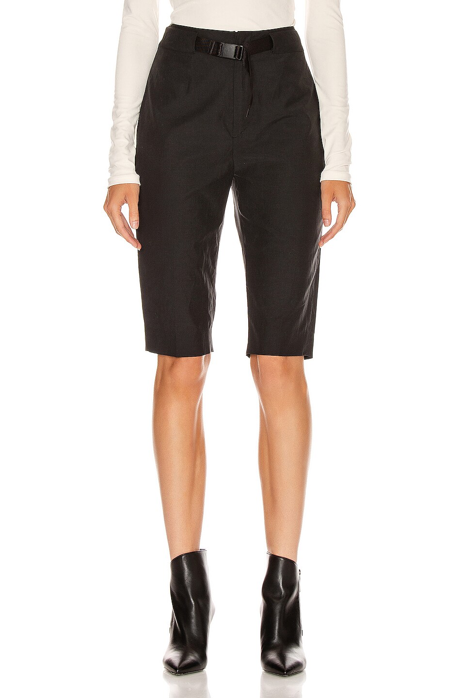 Image 1 of JOHN ELLIOTT Cotton Bermuda Shorts in Black
