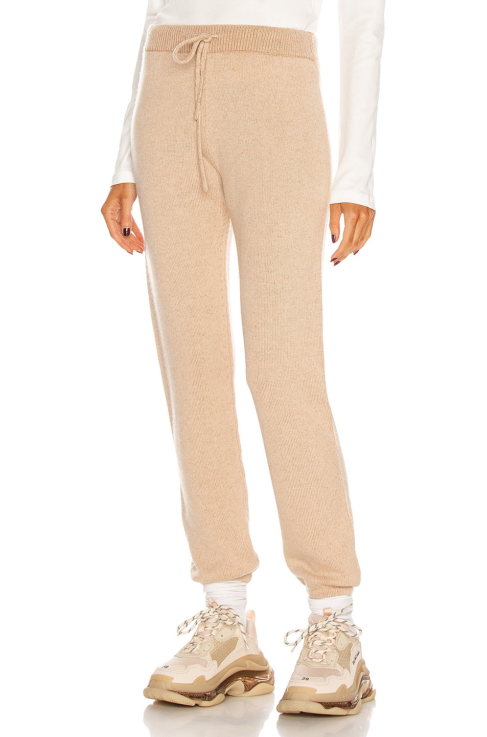 Image 1 of JOHN ELLIOTT Two Tone Cashmere Sweatpant in Camel & Almond