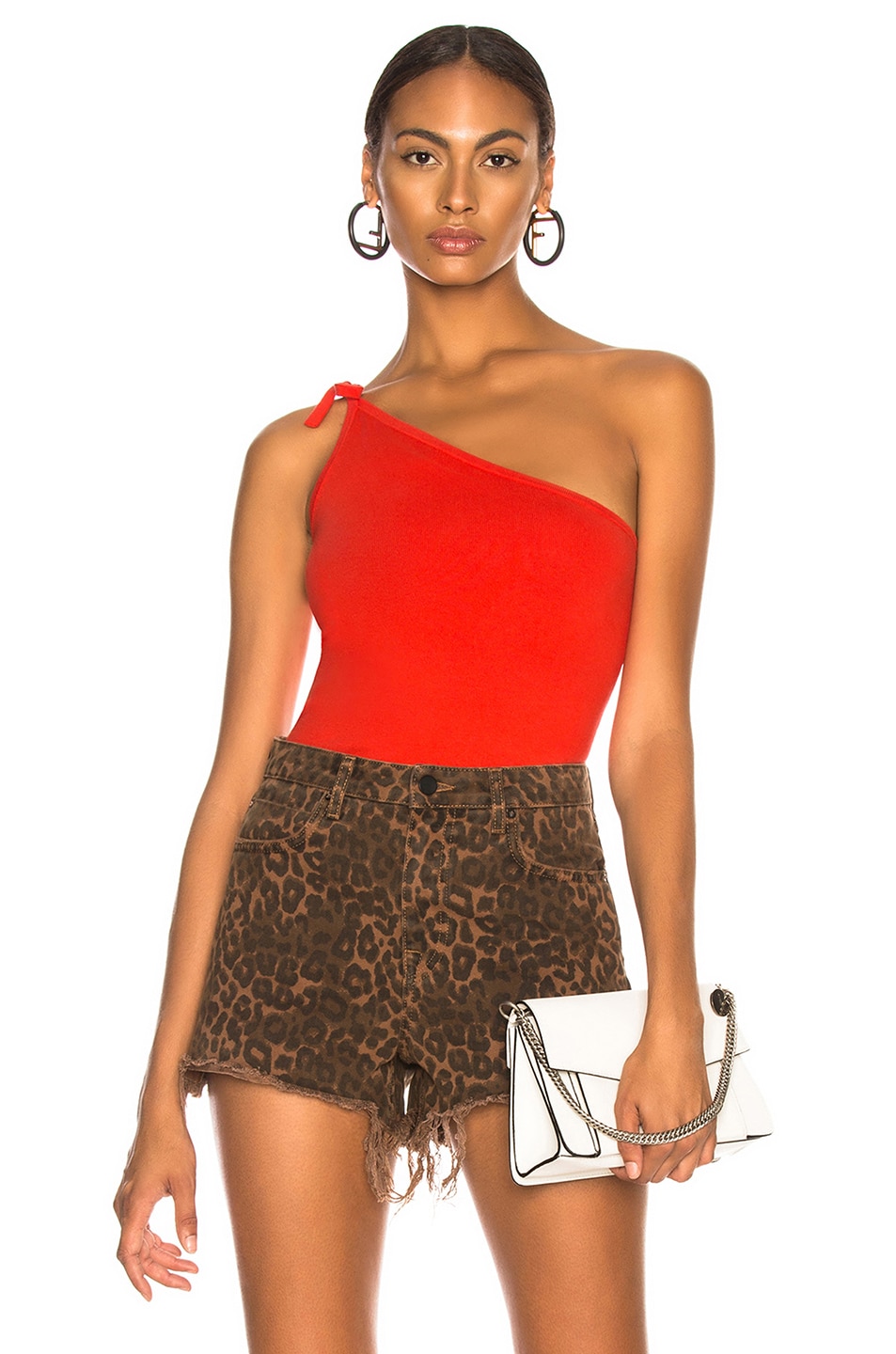 Image 1 of JoosTricot Bodycon Asymmetrical Camisole in Red Flame
