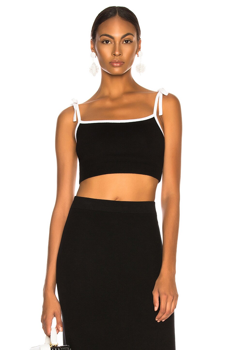 Image 1 of JoosTricot Bodycon Crop Camisole in Coal