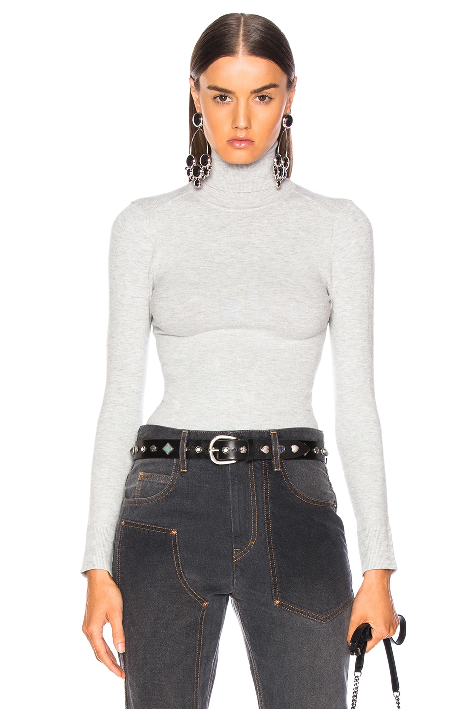 Image 1 of JoosTricot Bodycon Long Sleeve Turtle Neck in Chromium