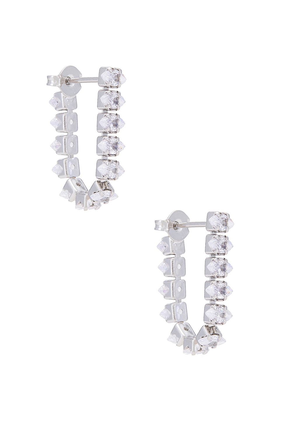 Image 1 of Jordan Road Jewelry Natalie Earrings in 18k Rhodium Plated Brass