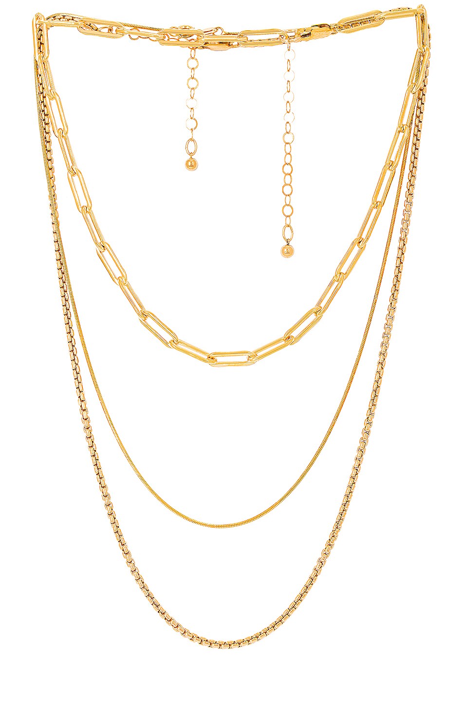 Image 1 of Jordan Road Jewelry for FWRD Luxe Necklace Stack in Gold