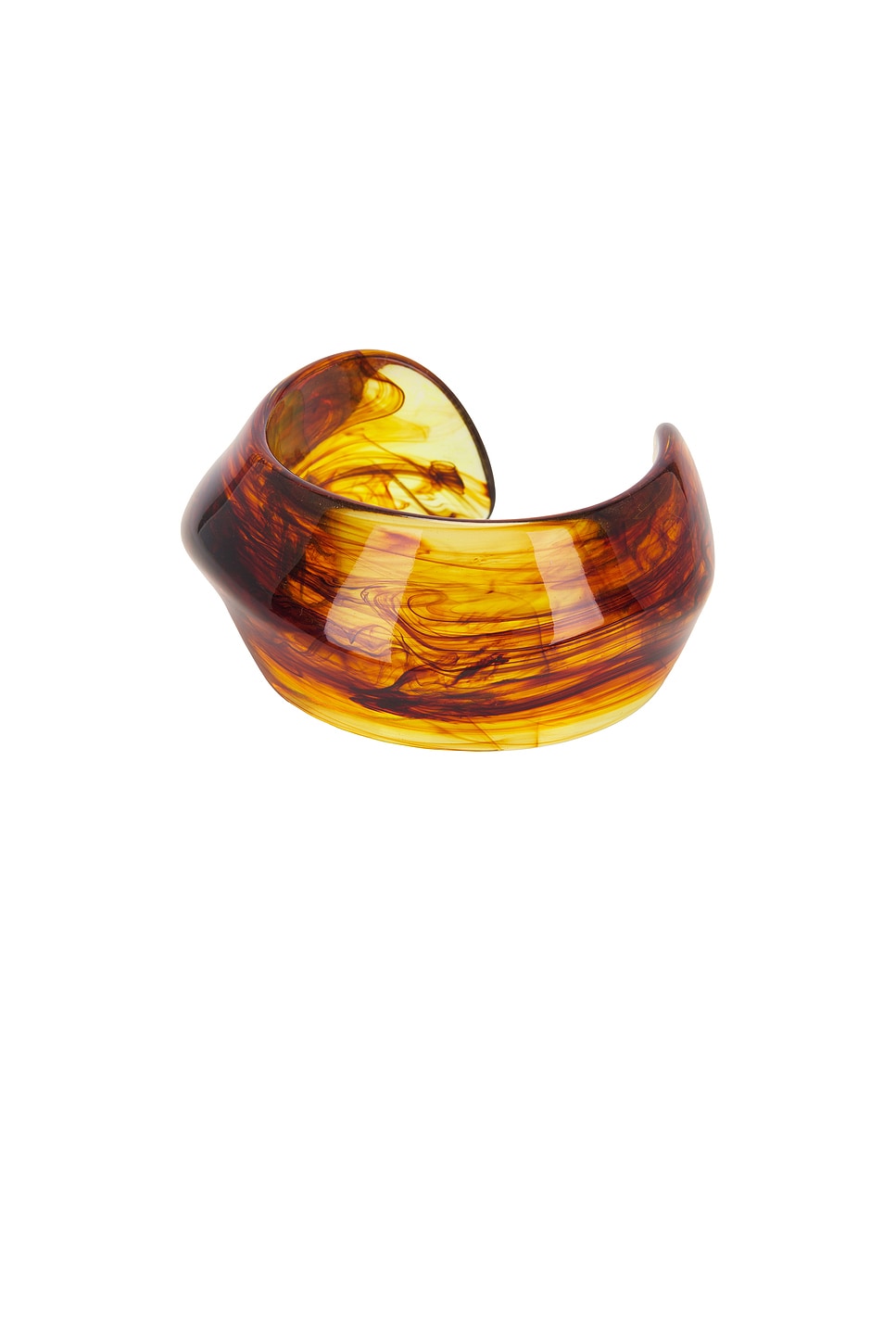 Resin Cuff Bracelet in Brown