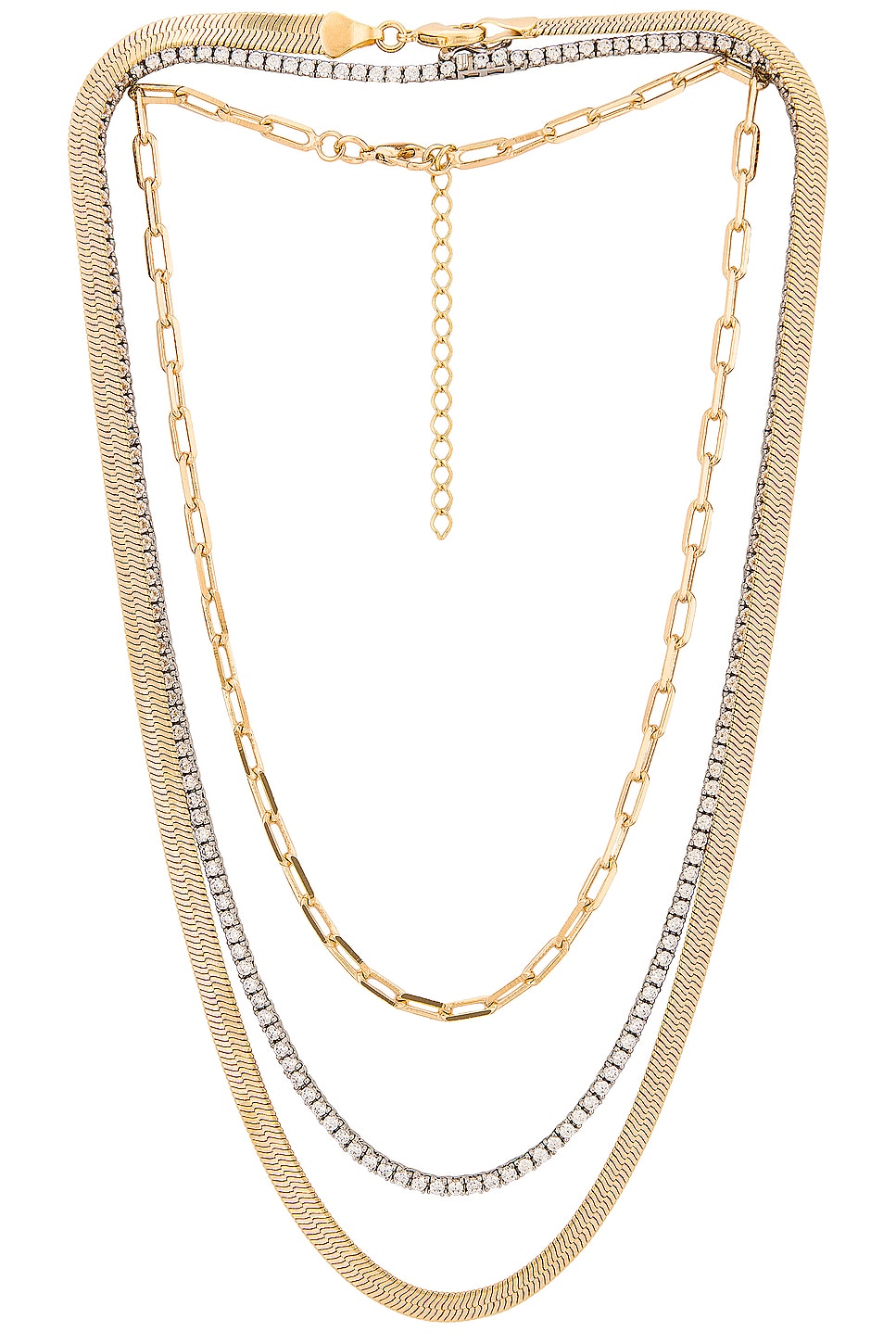 Image 1 of Jordan Road Jewelry Le Brunch Necklace Stack in Gold