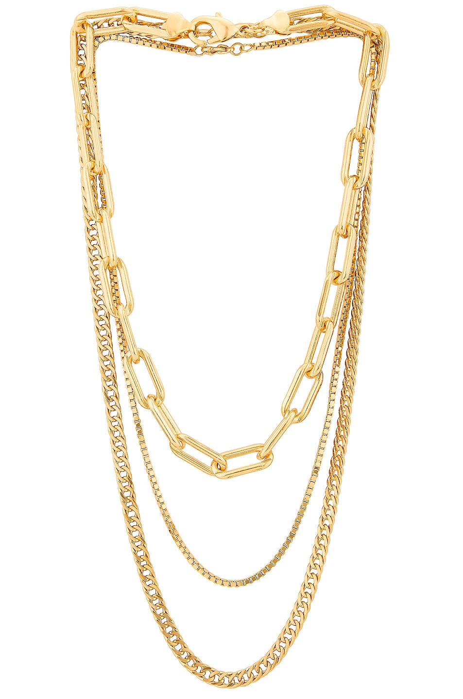 Image 1 of Jordan Road Jewelry Manhattan Nights Necklace Stack in Gold