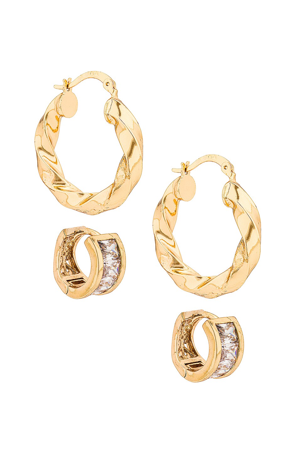 Image 1 of Jordan Road Jewelry Martini with a Twist Earring Set in Gold