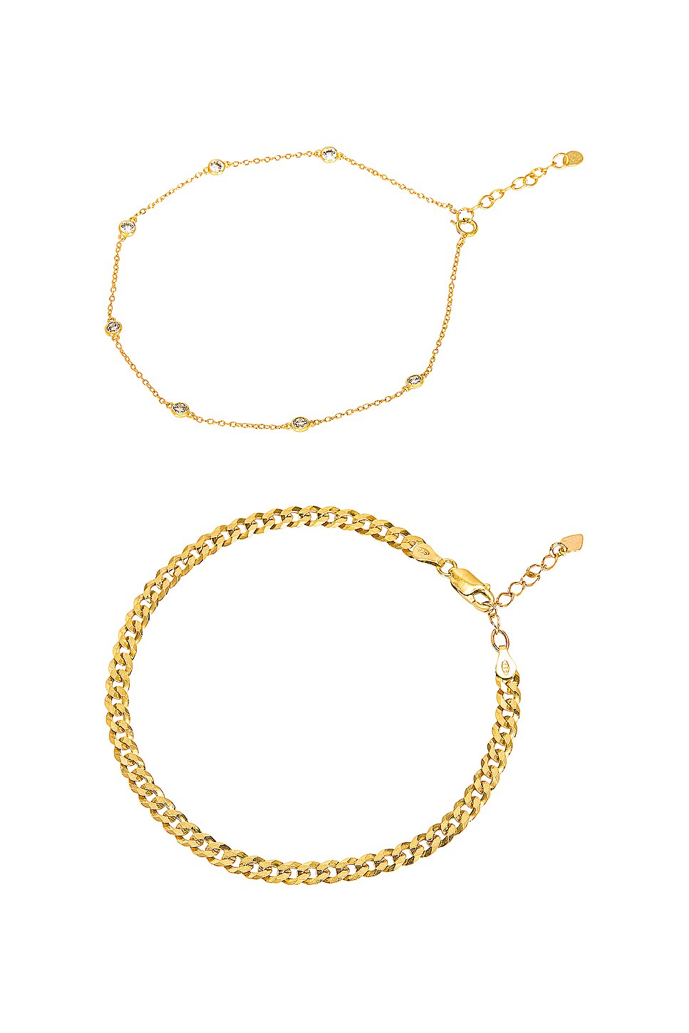 Image 1 of Jordan Road Jewelry for FWRD Endless Summer Anklet Stack in Gold