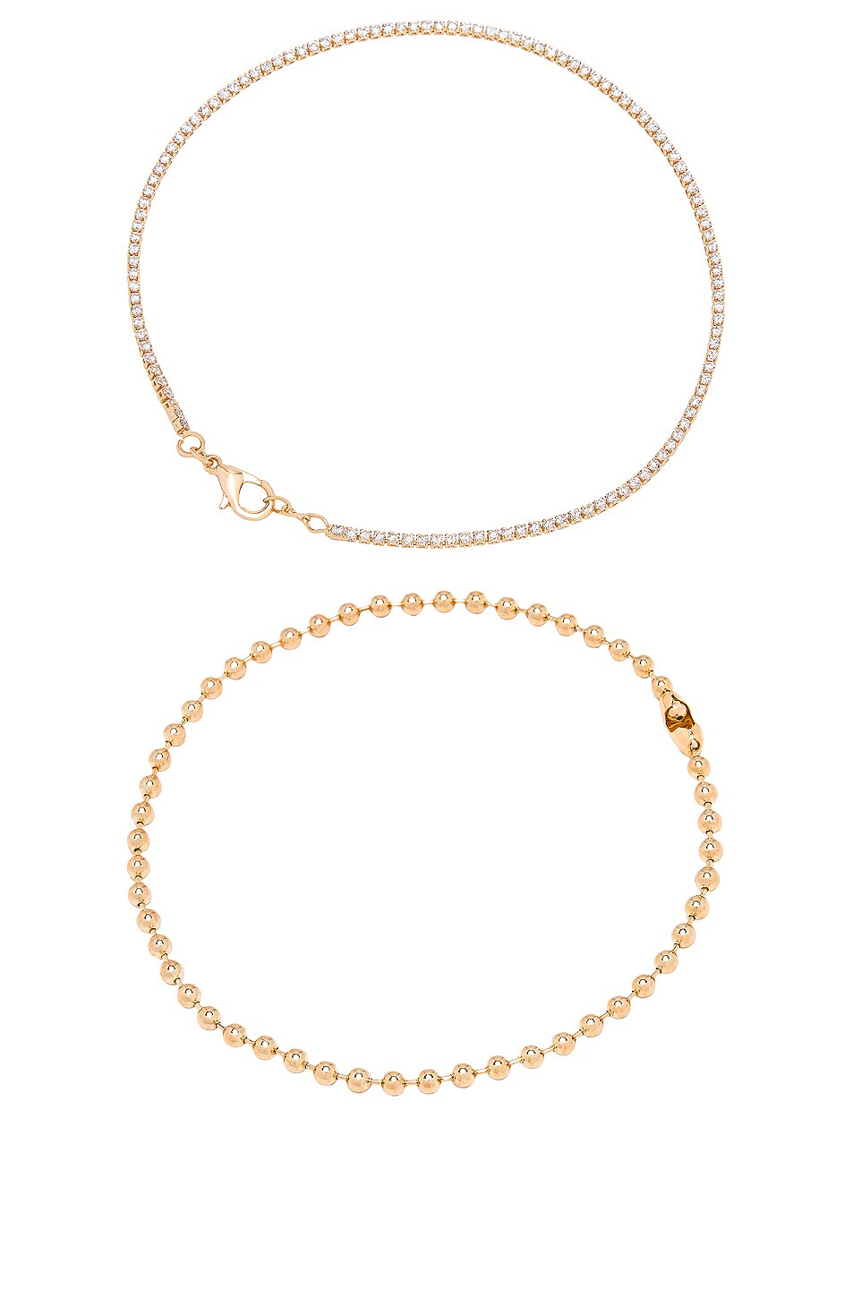 Image 1 of Jordan Road Jewelry Luxe & Poppy Anklet Set in Gold