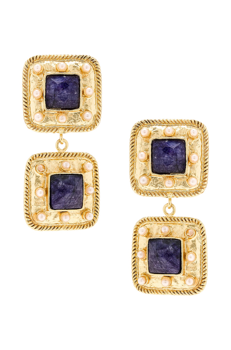 Image 1 of Jordan Road Jewelry Marbella Earrings in 18k Gold Plated Brass
