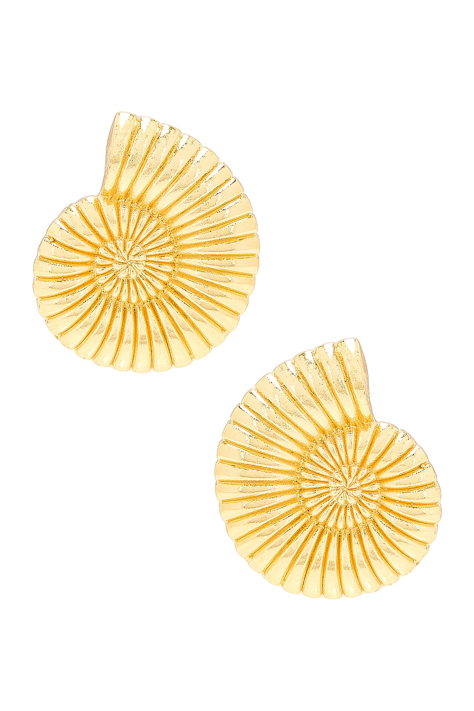 Vintage Shell Earrings in Metallic Gold