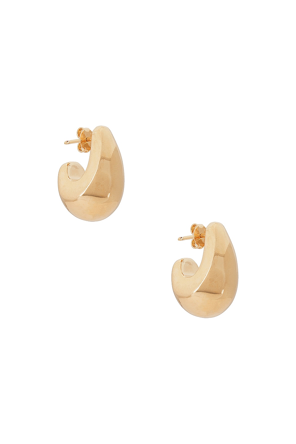 Swoop Earrings in Metallic Gold