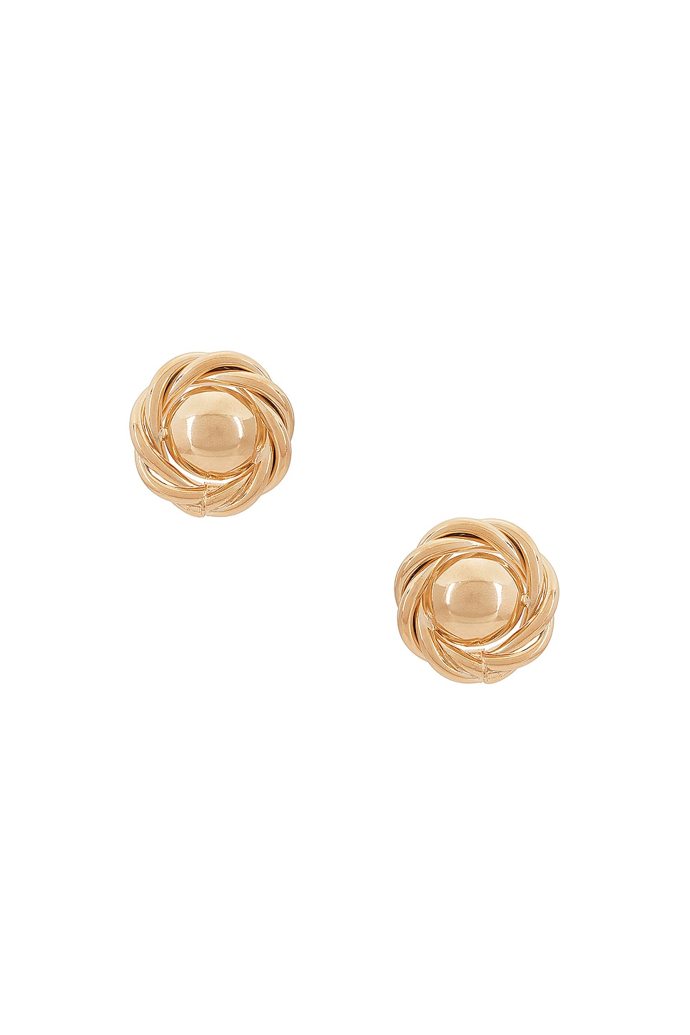 Image 1 of Jordan Road Jewelry Vintage Button Earrings in 18k Gold Plated Brass