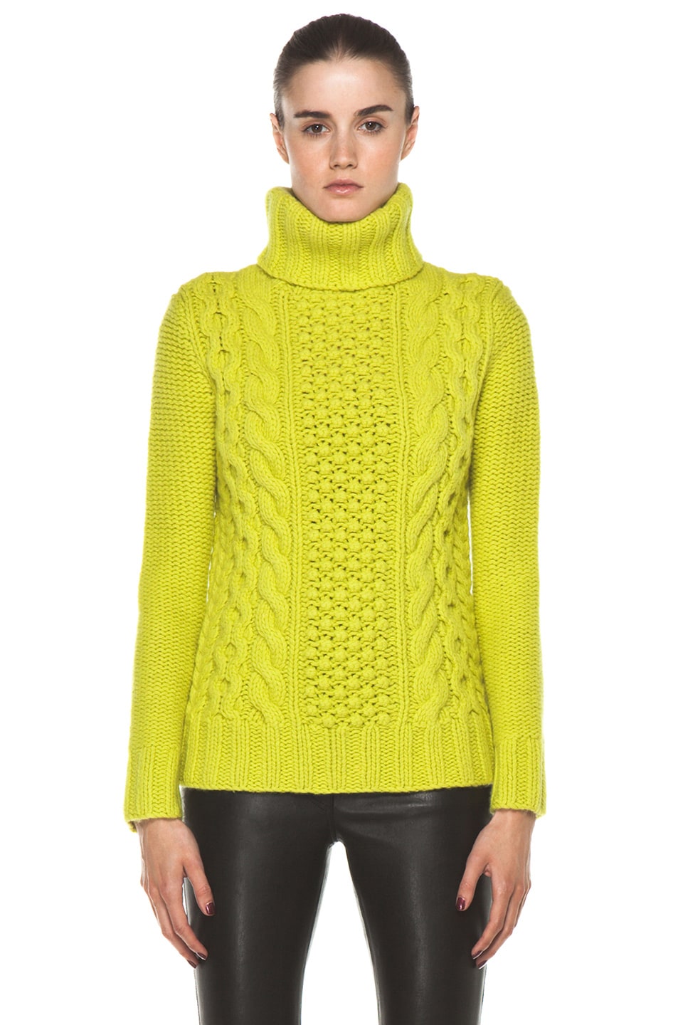 Image 1 of Joseph Cable Sweater in Lime