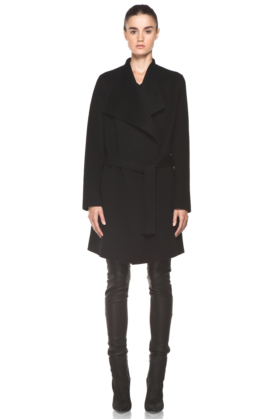 Joseph Lisa Cashmere Double Face Coat in Black | FWRD