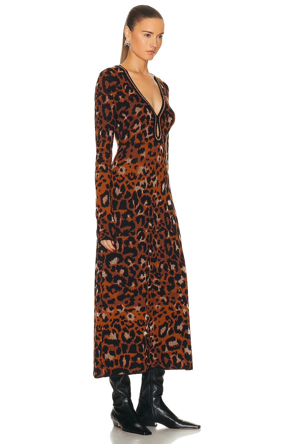 Johanna 2 4 Midi Dress Fuchsia Pink Aop Mu