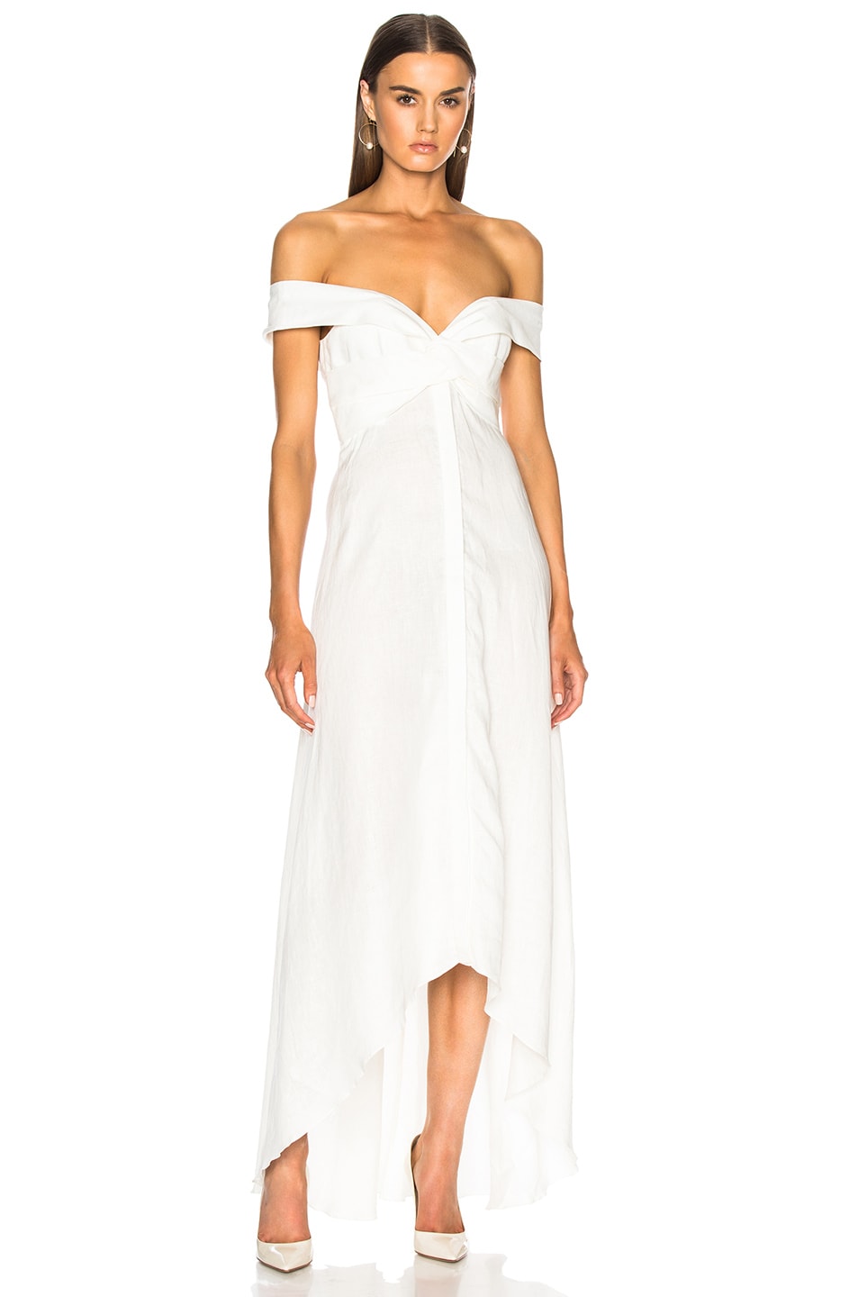 Image 1 of Johanna Ortiz Lupe Linen Dress in Western White