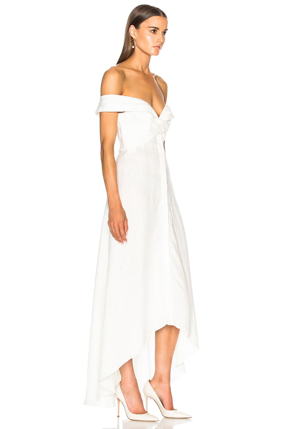 Johanna Ortiz Lupe Linen Dress in Western White | FWRD