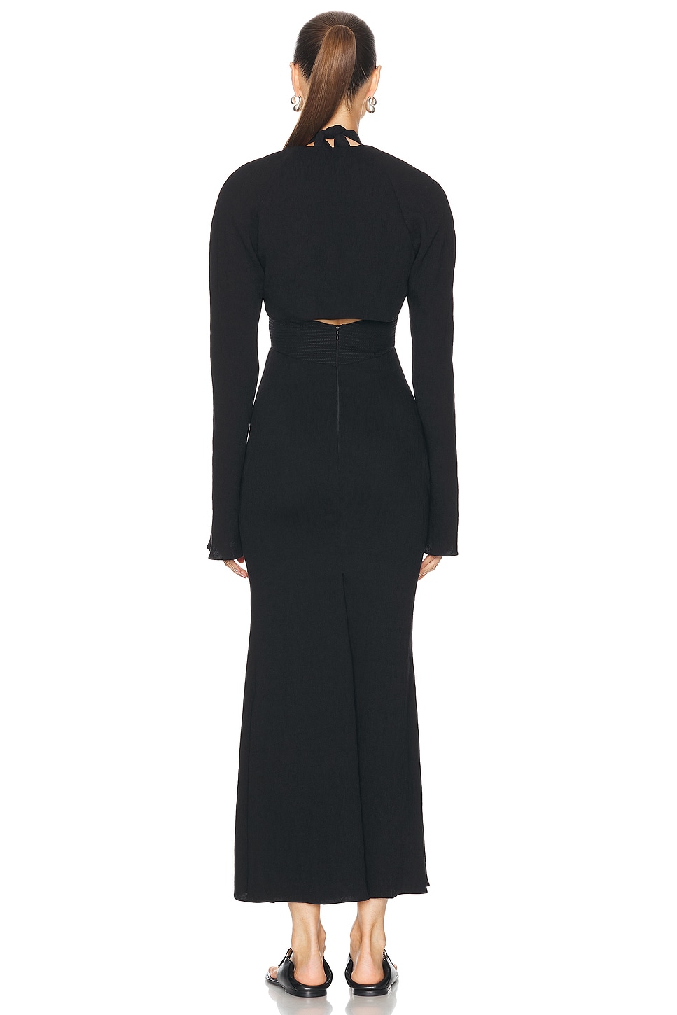 Johanna Ortiz Black Light Heart Ankle Dress