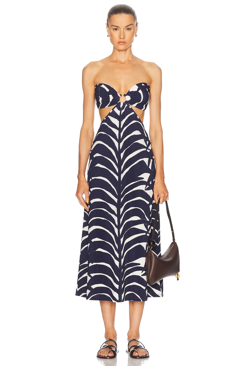 Ocean Layers Ankle Dress in Navy