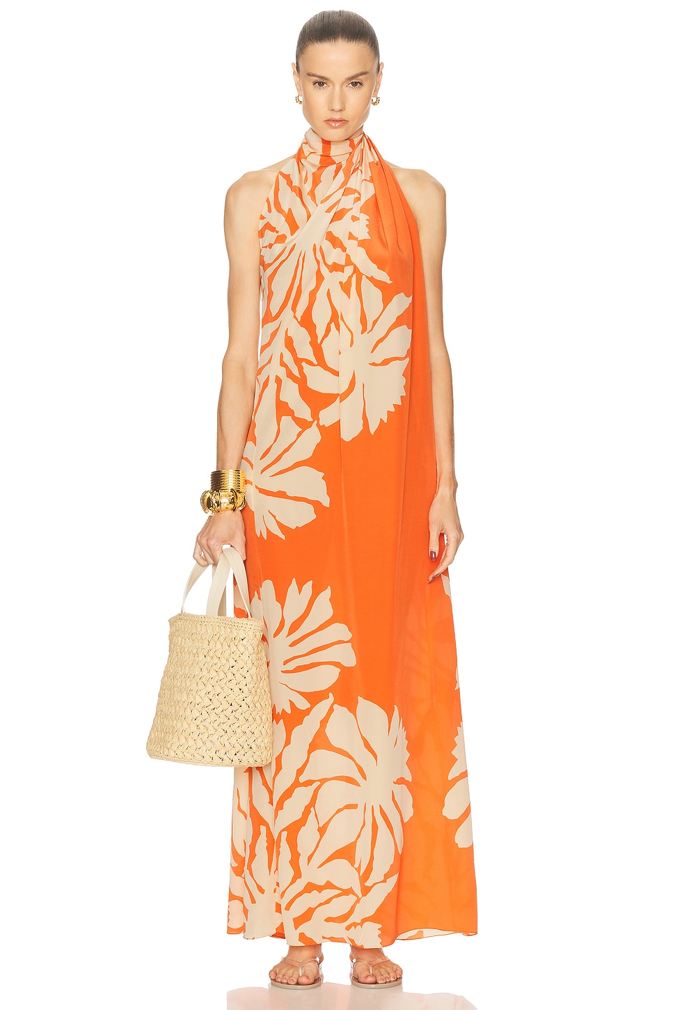 Guitar Joy Maxi Dress in Orange