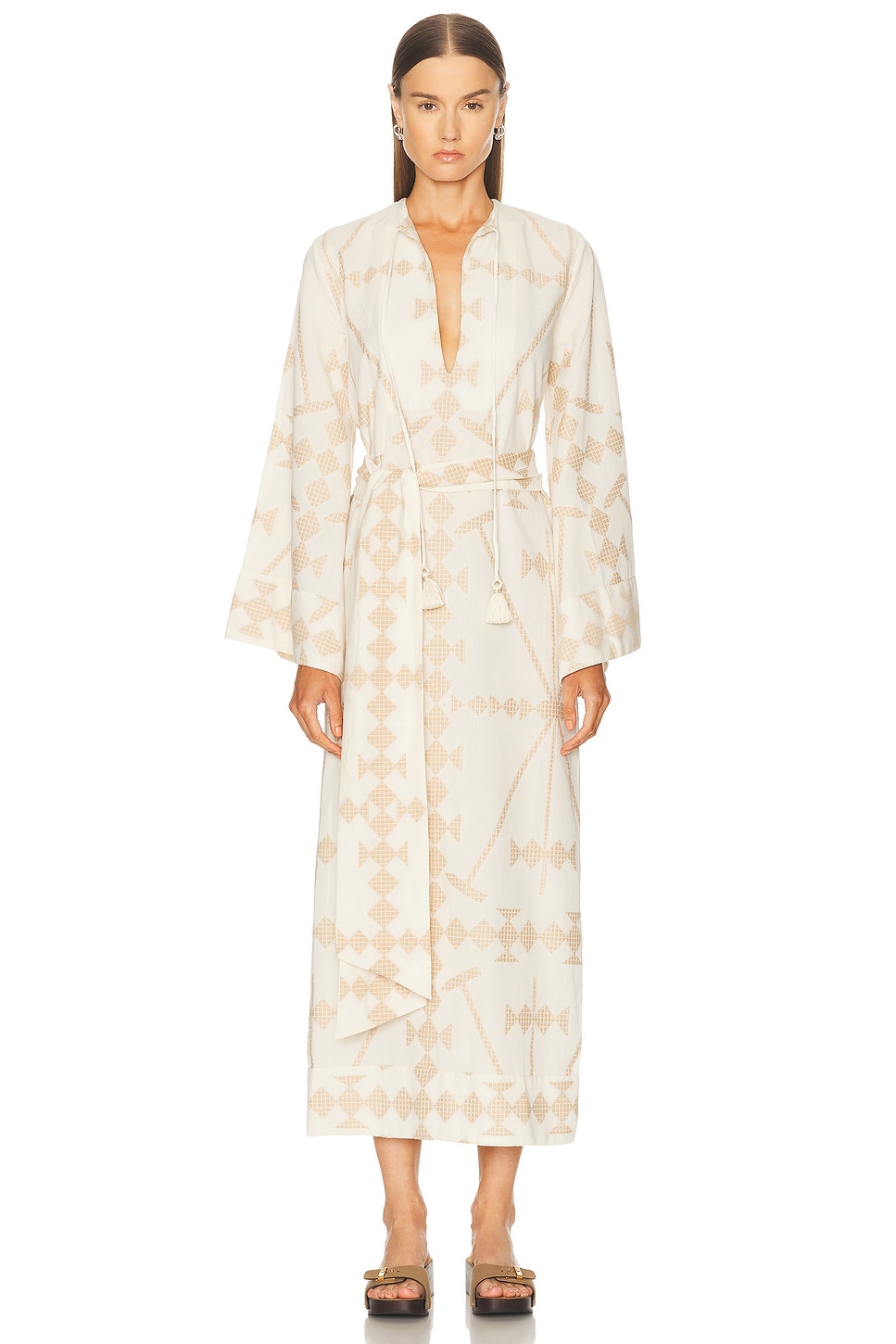 Johanna Ortiz - Embroidered Cotton Wild Savannah Tunic Dress | Plush