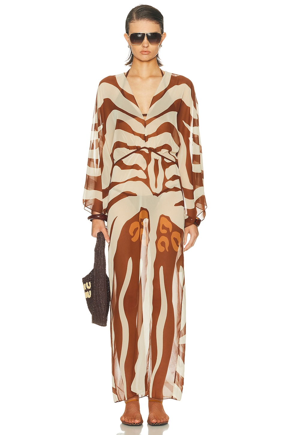 Spiritual Healers Maxi Dress in Brown