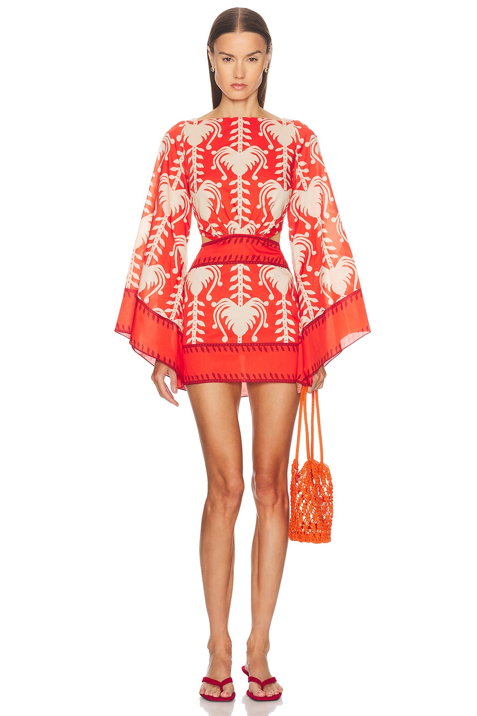 Johanna Ortiz Words Of Wisdom Mini Dress In Red