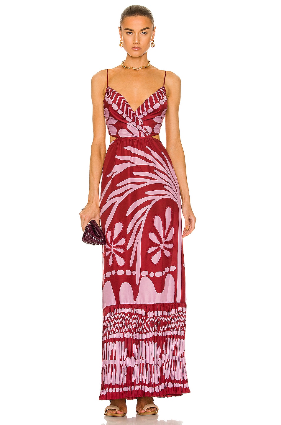 Image 1 of Johanna Ortiz Serenity Of The Heart Maxi Dress in Earthshine Ruby & Lavender