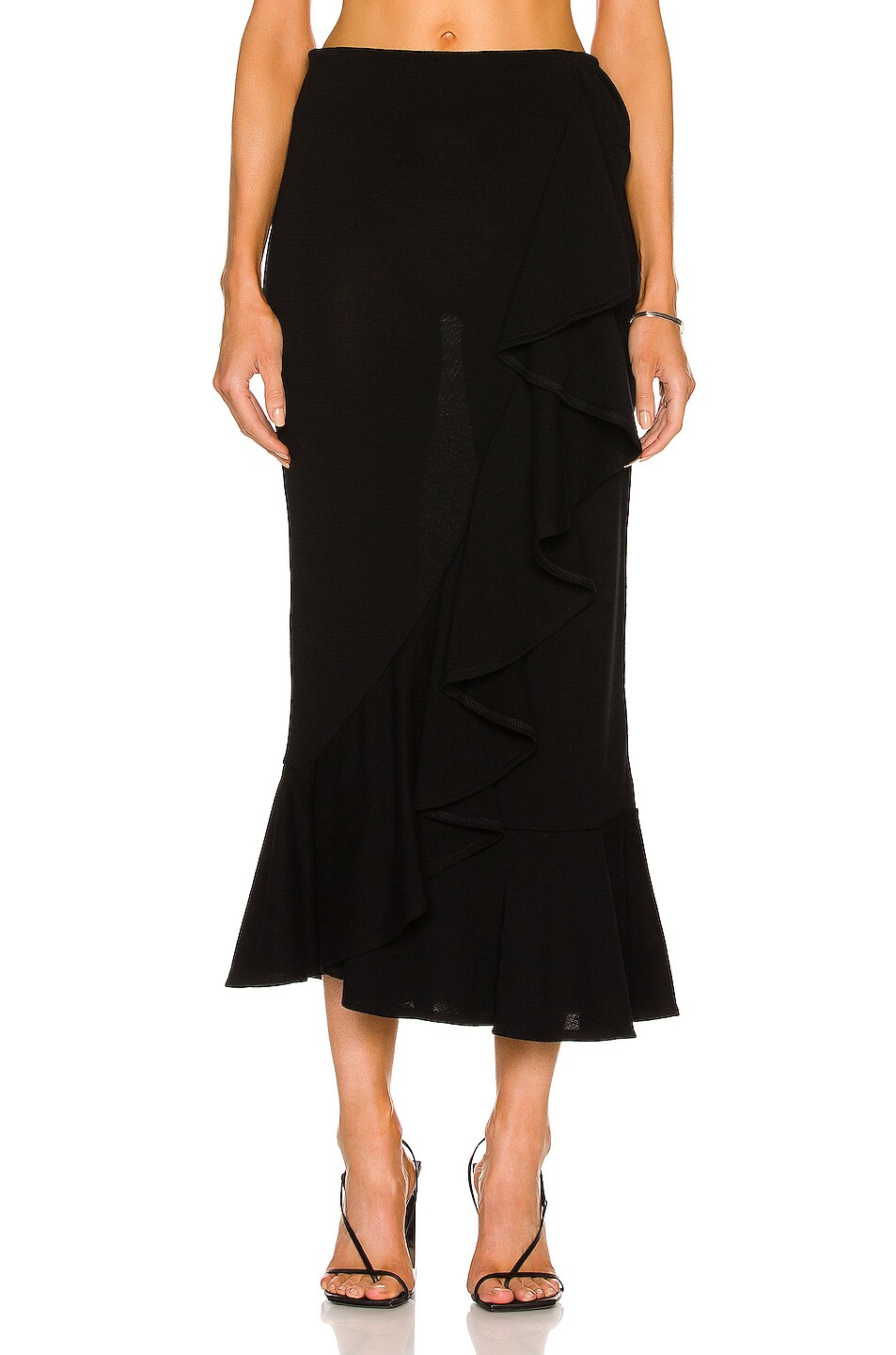 Image 1 of Johanna Ortiz Volveremos Midi Skirt in Black