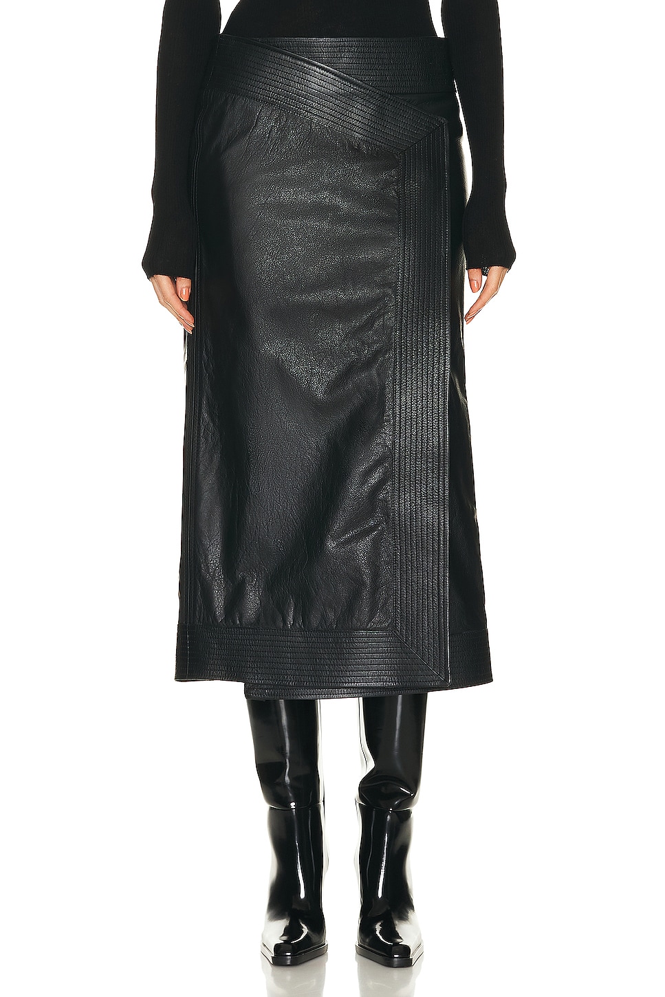 Image 1 of Johanna Ortiz Winter Scents Midi Skirt in Black