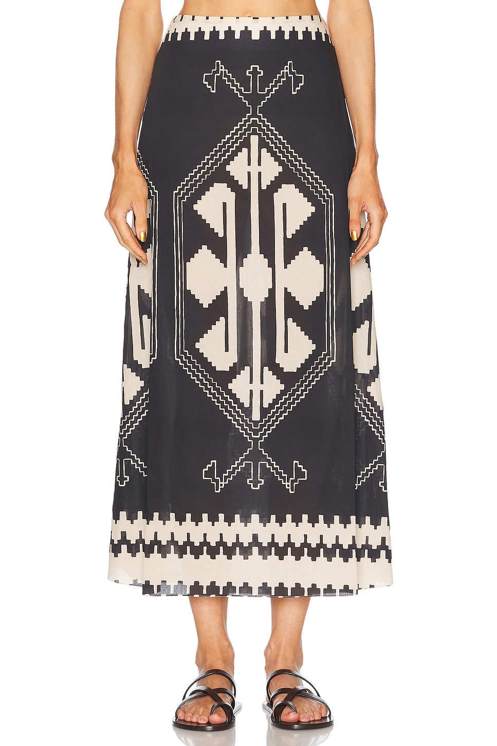 Vela Mayor Ankle Skirt in Black