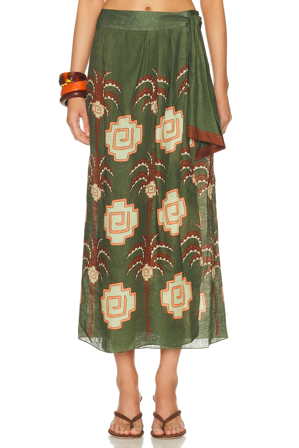 Johanna Ortiz Amazon Echoes Wrap Skirt