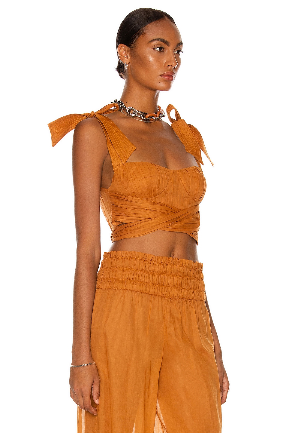 Johanna Ortiz Odisea Top in Spicy Rust | FWRD