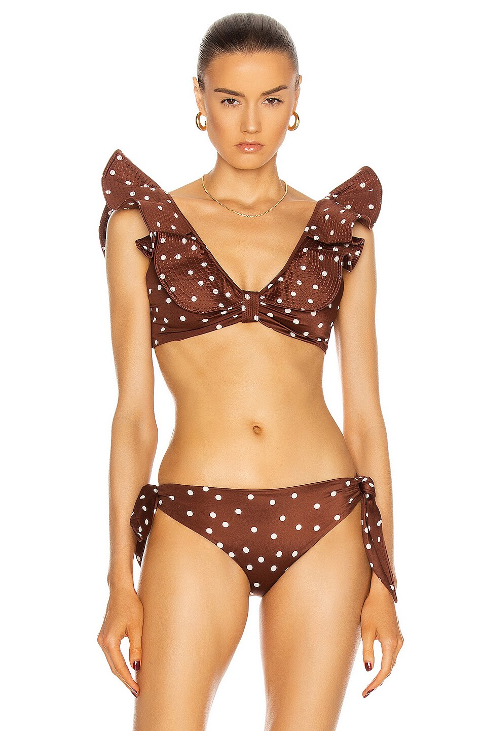 Image 1 of Johanna Ortiz Rolling Hills Bikini Top in Indian Madder