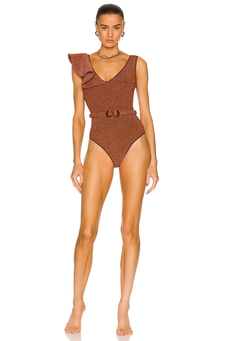 Image 1 of Johanna Ortiz Shangri La One Piece Swimsuit in Cacao