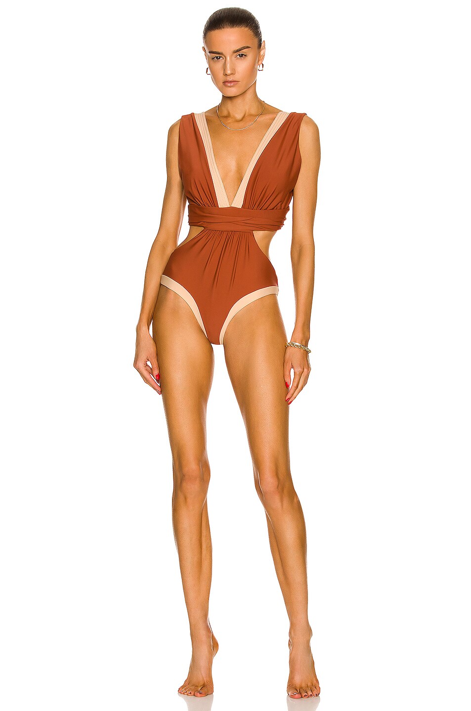 Image 1 of Johanna Ortiz Allspice Beloved One Piece Swimsuit in Brown