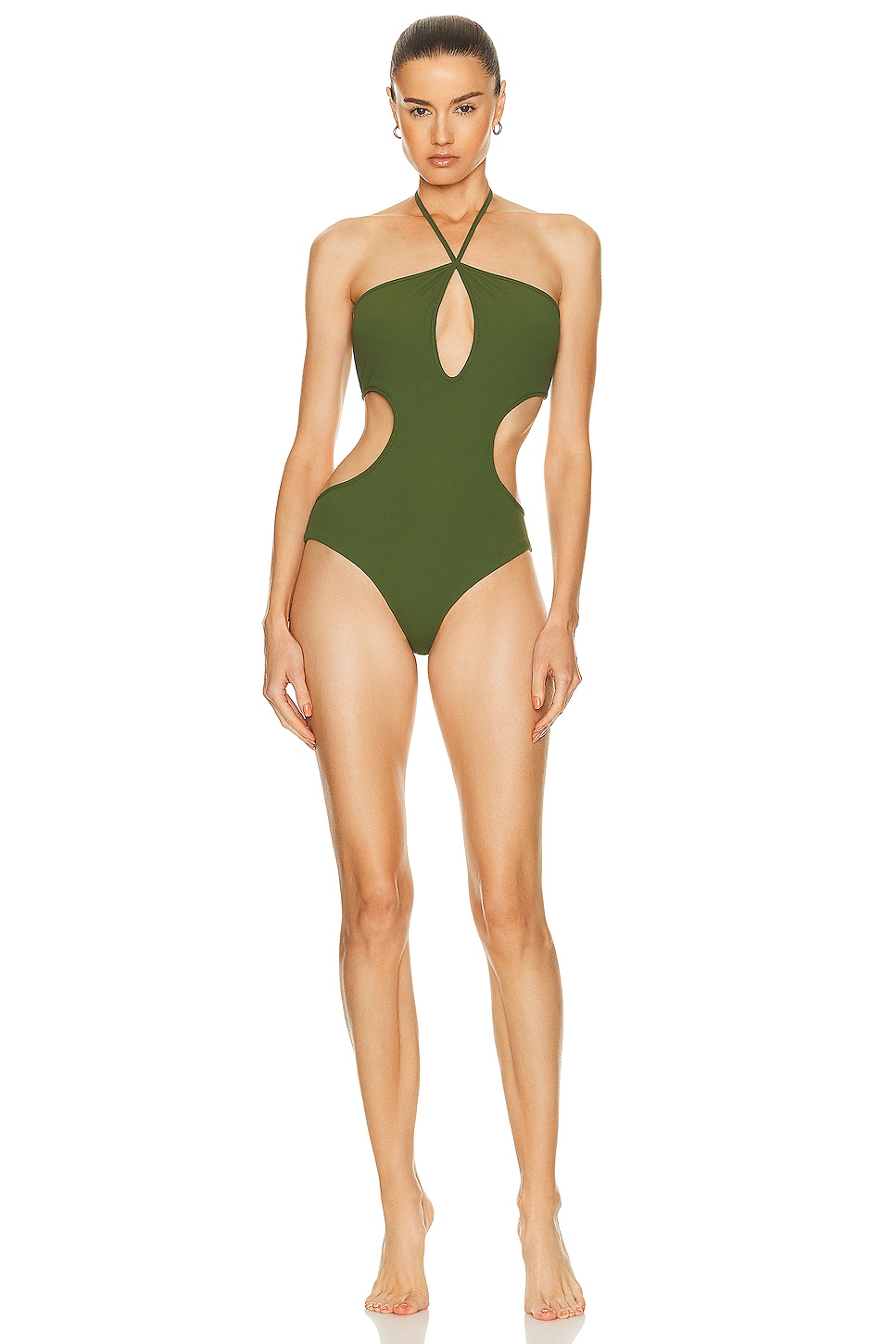 Image 1 of Johanna Ortiz Mawingu Onepiece Swimsuit in Military