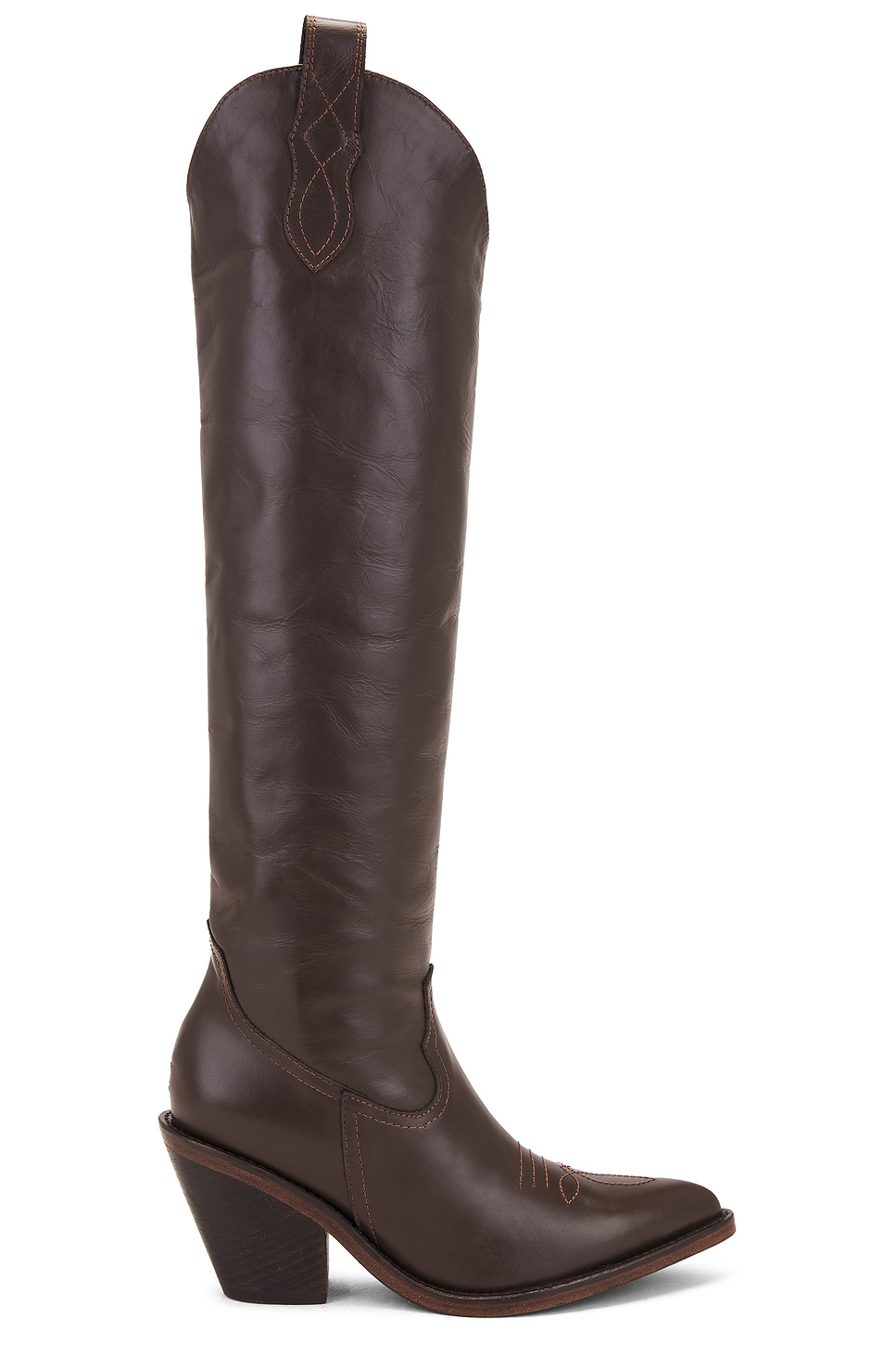 Midnight Chocolate Fertile Crescent Leather Boots in Chocolate