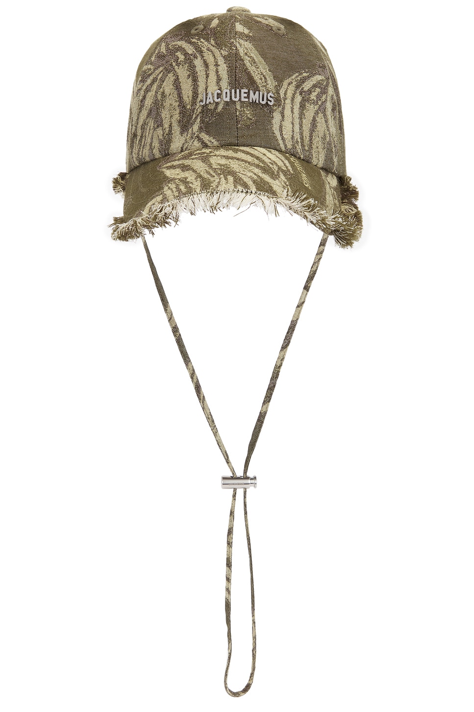 Jacquemus La Casquette Artichaut Cap In Jacquard Banana Logo Khak