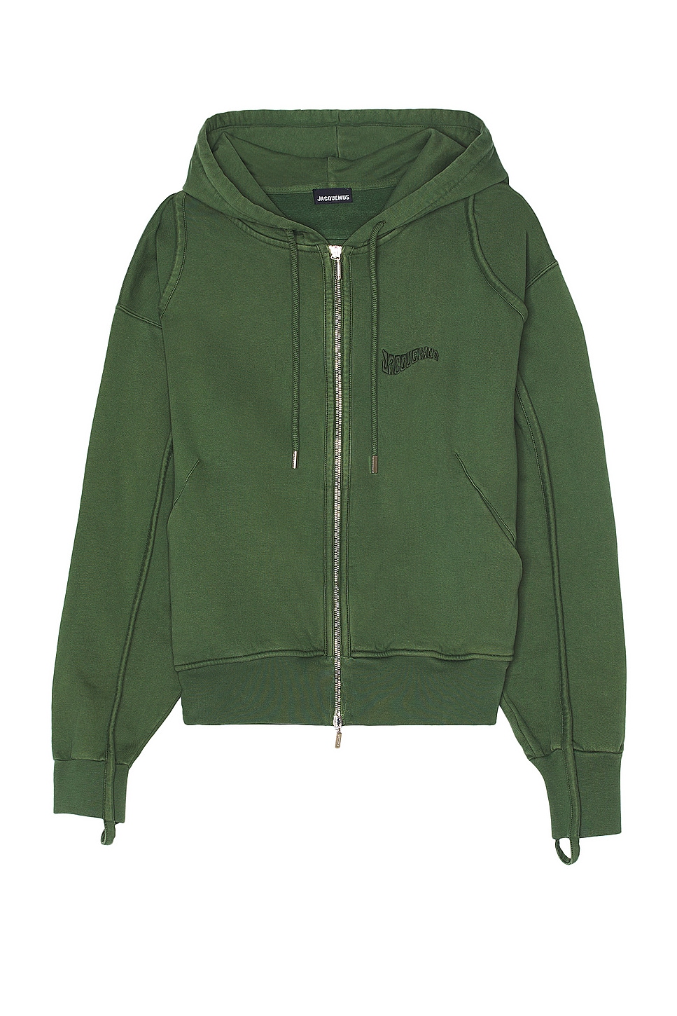 Image 1 of JACQUEMUS Le Sweater Camargue Zipper in Dark Green
