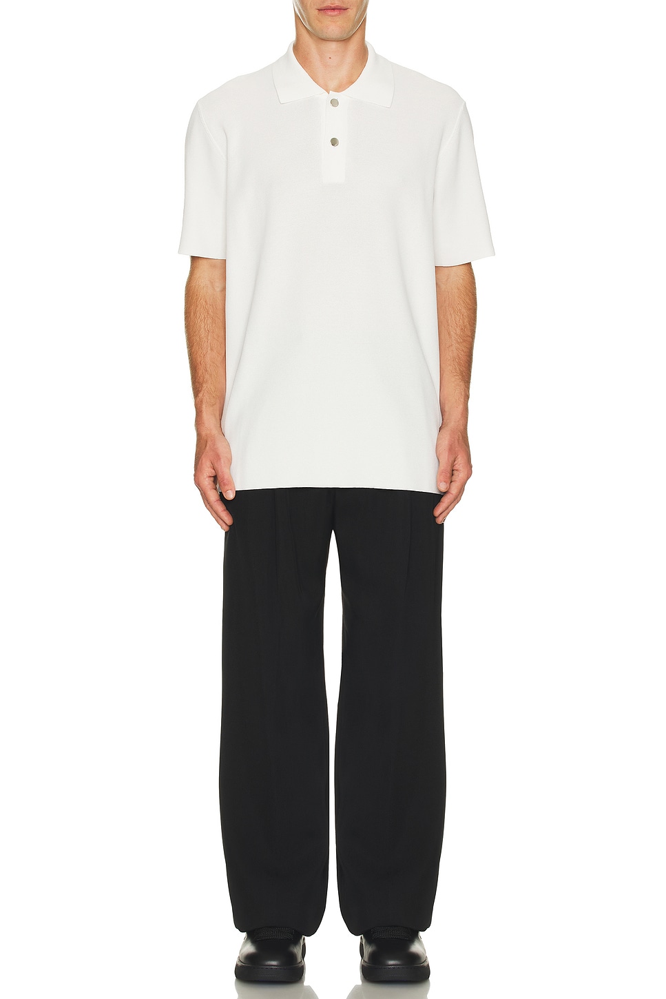 Image 1 of JACQUEMUS Le Polo Maille in Off-White